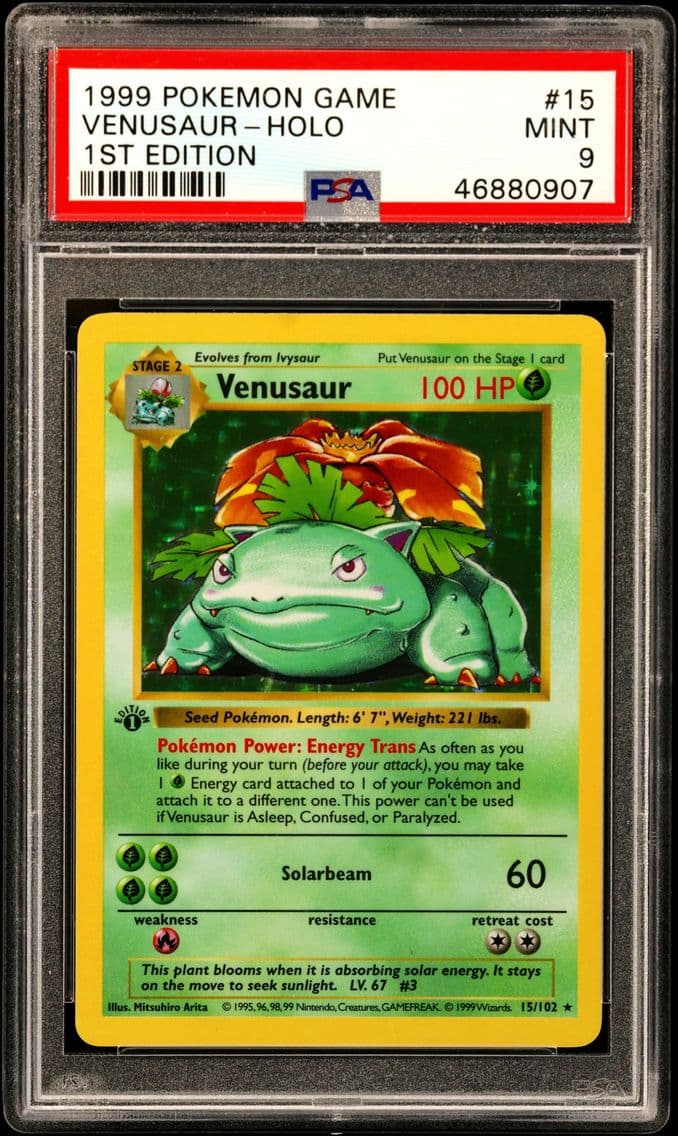 1999 #15 Venusaur-Holo 1st Editi