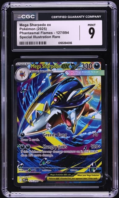 Pokemon Mega Evolution Phantasmal Flames SIR Mega Sharpedo Ex #127
