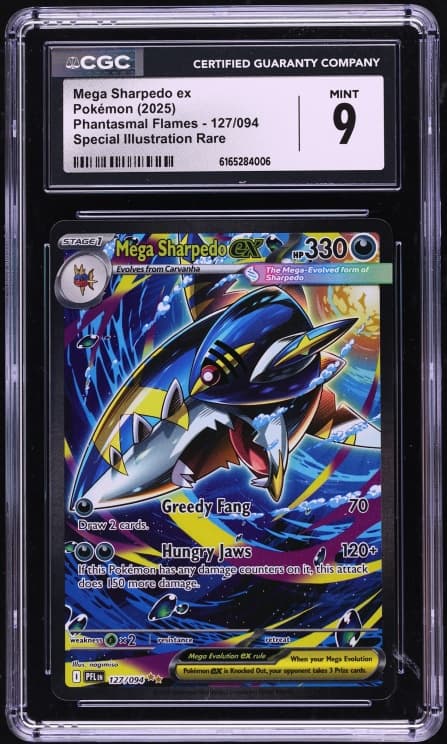 Pokemon Mega Evolution Phantasmal Flames SIR Mega Sharpedo Ex #127