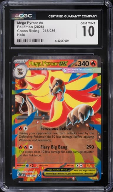 Pokemon Mega Evolution Chaos Rising Holo Mega Pyroar EX #015