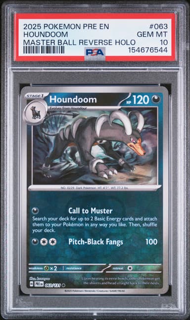 Houndoom Master Ball Reverse Holo