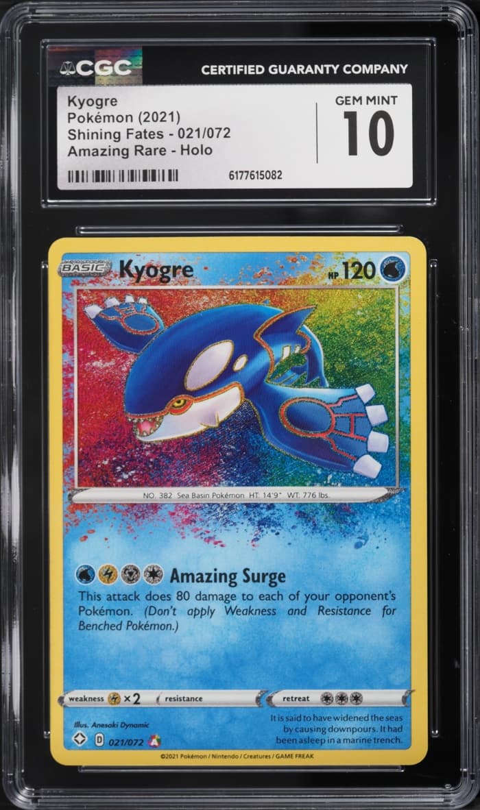Pokemon Sword & Shield Shining Fates Amazing Rare Kyogre #21