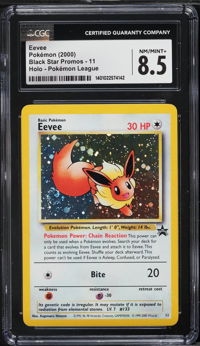 Pokemon League Black Star Promo Holo Eevee #11