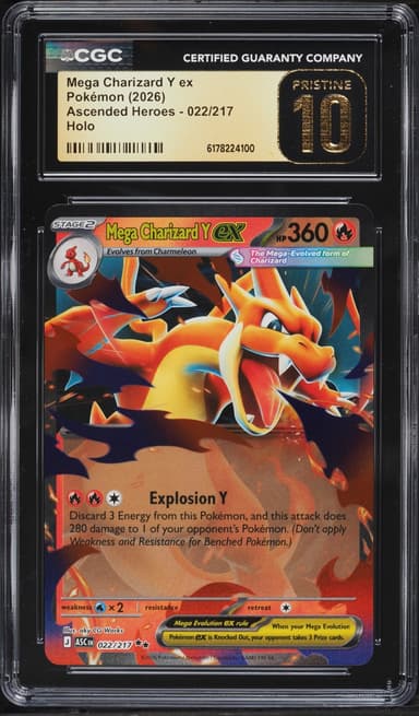 Pokemon Mega Evolution Ascended Heroes Holo Mega Charizard Y Ex #22