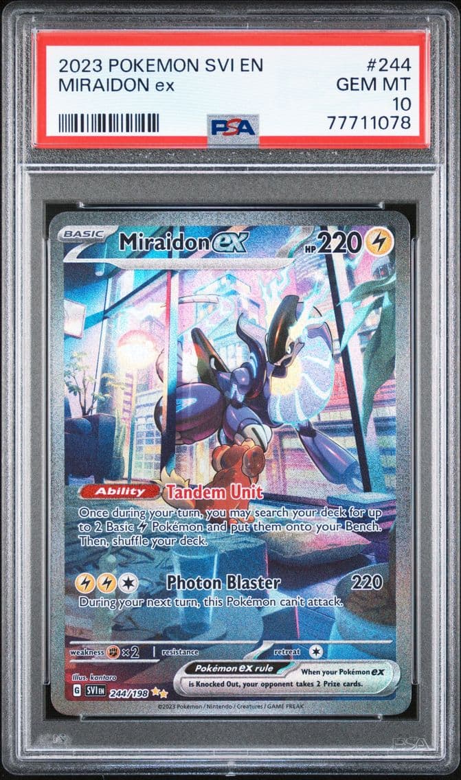 2023 #244 Miraidon EX PSA 10 Svi