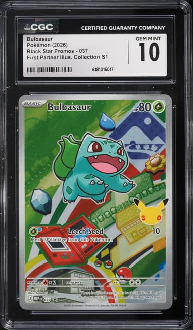 Pokemon Mega Promo First Partner Illustration S1 Full Art Bulbasaur #37