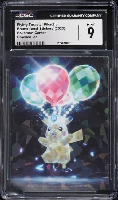 Pokemon Center Promo Stickers Cracked Ice Flying Terastal Pikachu
