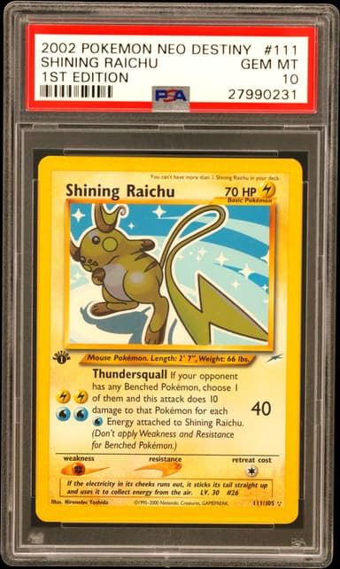 Shining Raichu 1st Edition