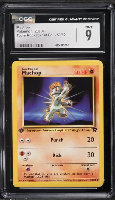 Pokemon Team Rocket 1st Edition Machop #59