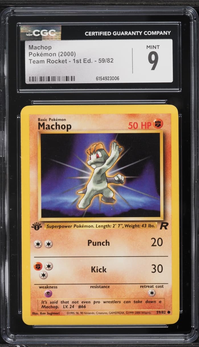 Pokemon Team Rocket 1st Edition Machop #59