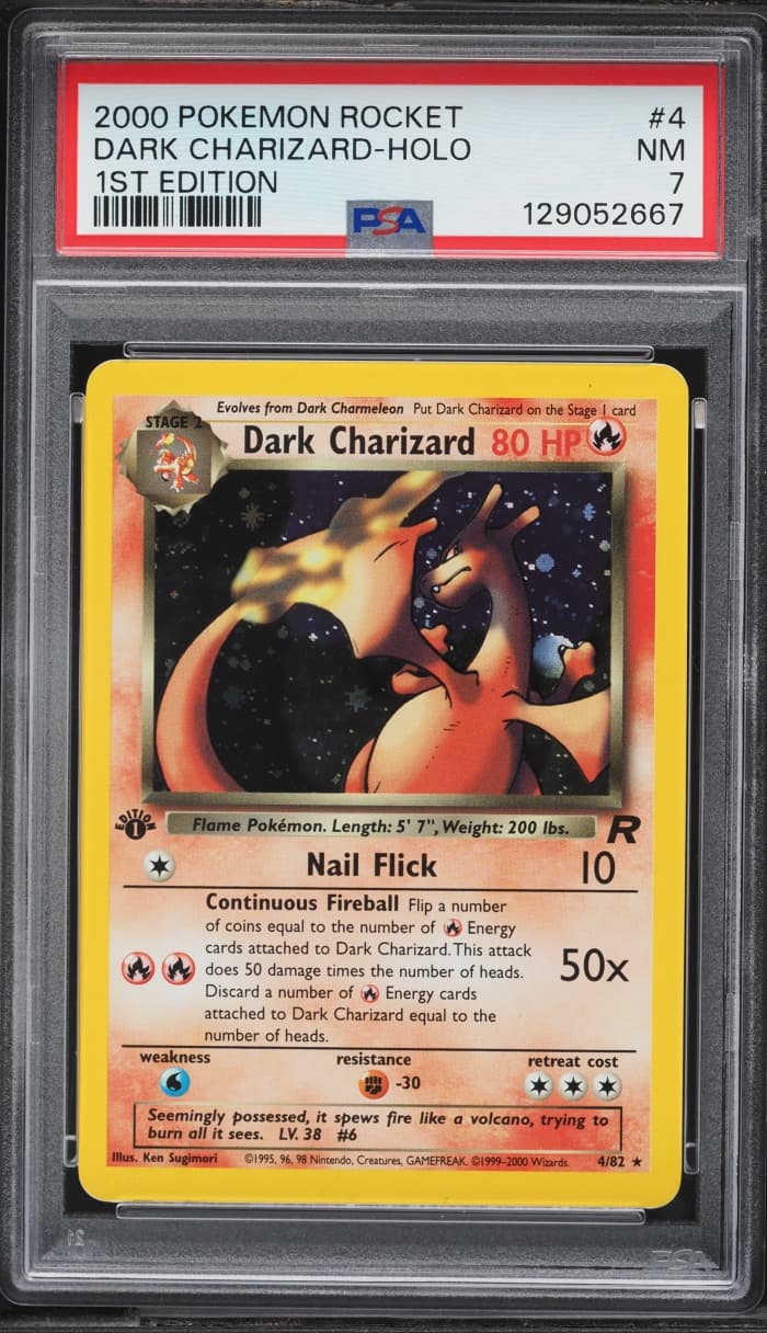 Team Rocket 1st Edition Holo Dark Charizard NRMT
