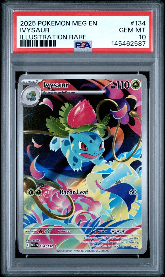 2025 #134 Ivysaur PSA 10 Meg EN-