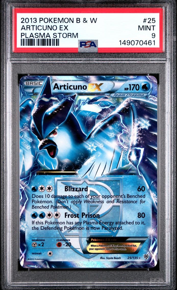 2013 #25 Articuno EX PSA 9 Black