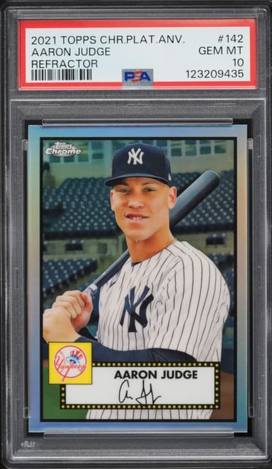 Topps Chrome Platinum Anniversary Refractor Aaron Judge #142
