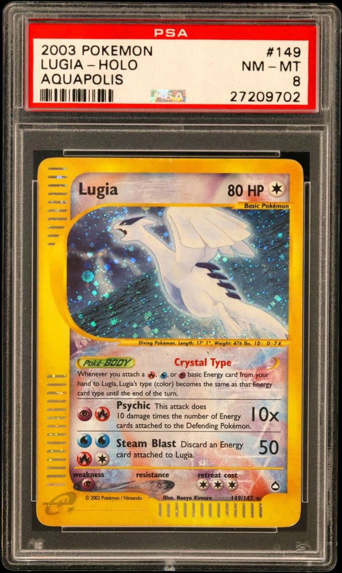 2003 #149 Lugia-Holo PSA 8 Aquap