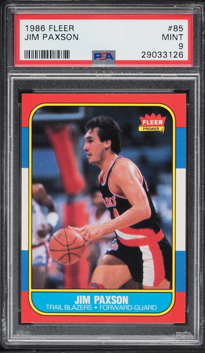 Fleer Basketball Jim Paxson #85