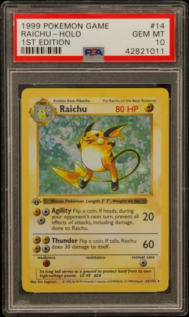 Raichu-Holo 1st Edition