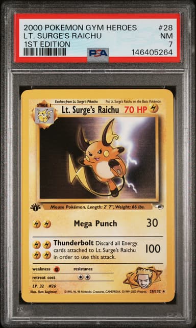 LT. Surge's Raichu 1st Edition
