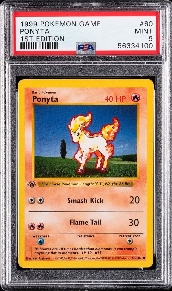 1999 #60 Ponyta 1st Edition PSA