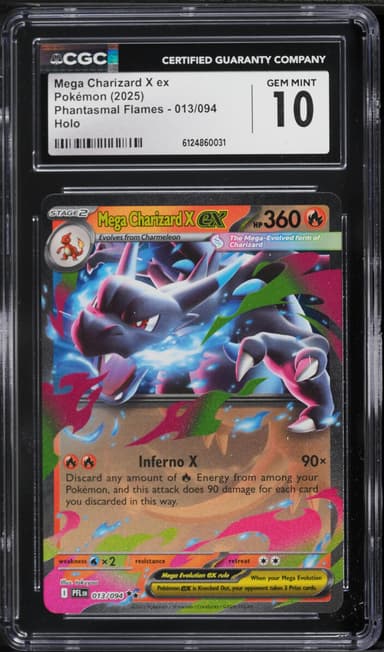Pokemon Mega Phantasmal Flames Holo Mega Charizard X ex #13