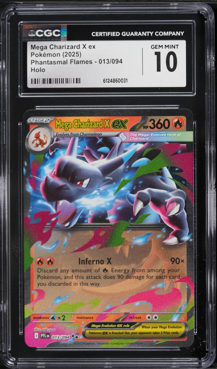 Pokemon Mega Phantasmal Flames Holo Mega Charizard X ex #13