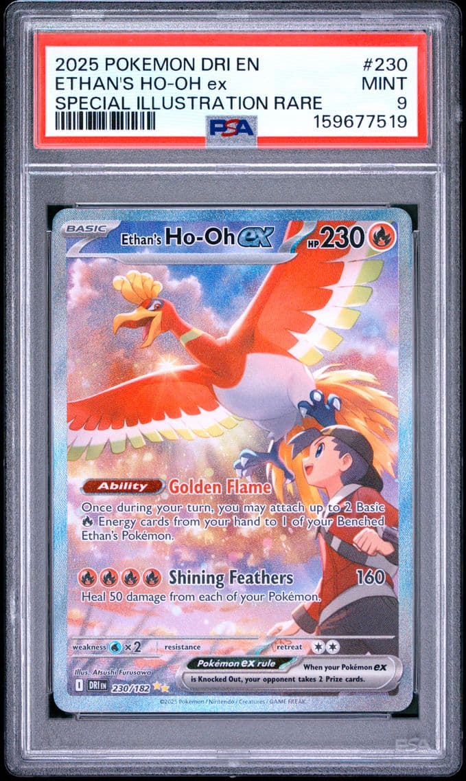 2025 #230 Ethan's HO-Oh EX PSA 9