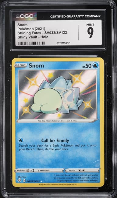 Pokemon Sword & Shield Shining Fates Shiny Vault Holo Snom #SV033