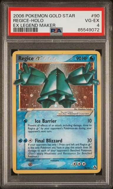 Regice-Holo Gold Star