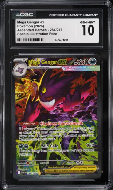 Pokemon Mega Evolution Ascended Heroes SIR Mega Gengar EX #284