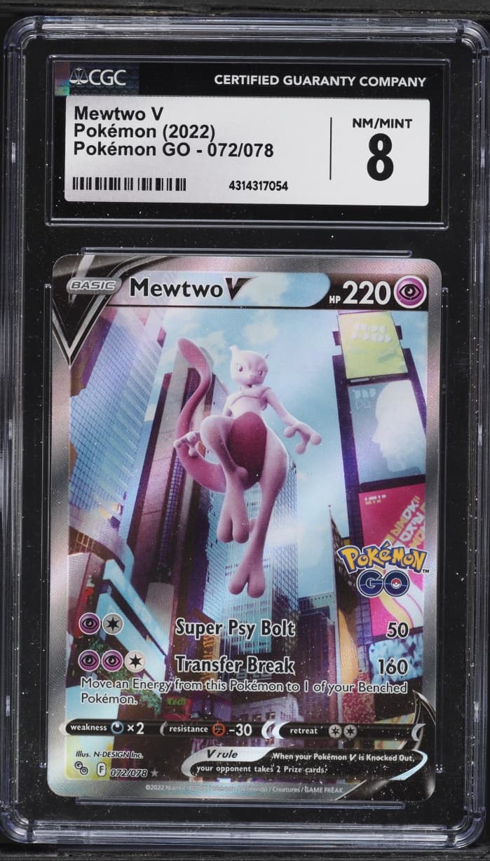 Sword & Shield GO Alt Art Mewtwo V NM-MT