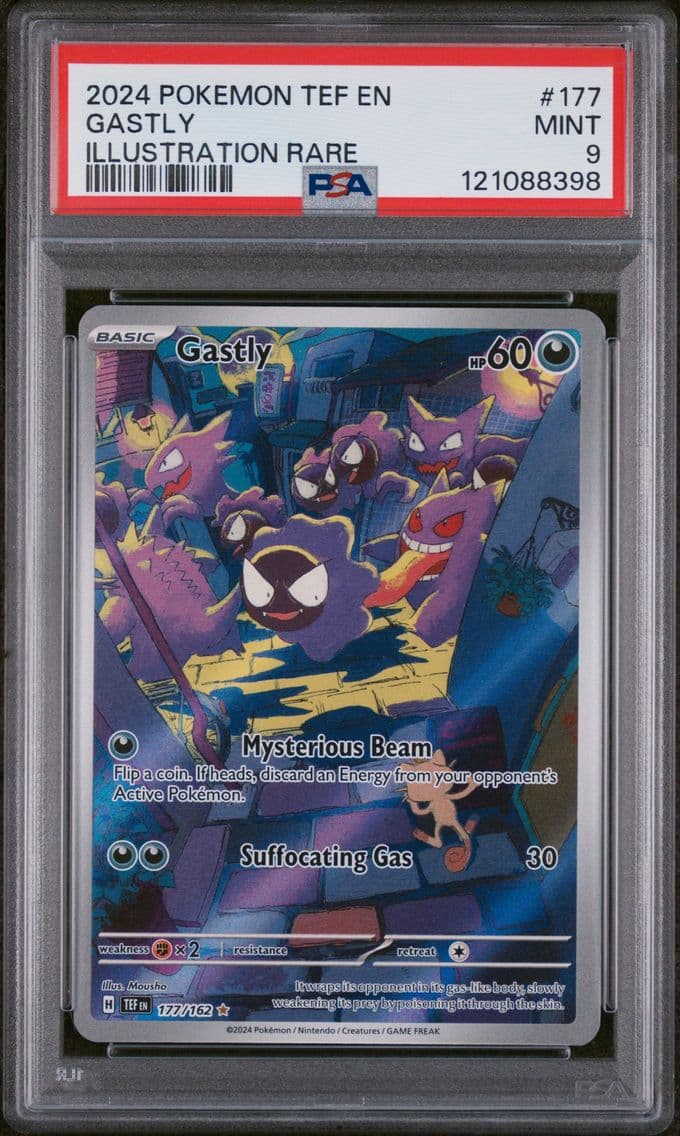 2024 #177 Gastly PSA 9 Tef EN-Te
