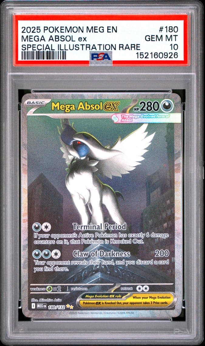 2025 #180 Mega Absol EX PSA 10 M