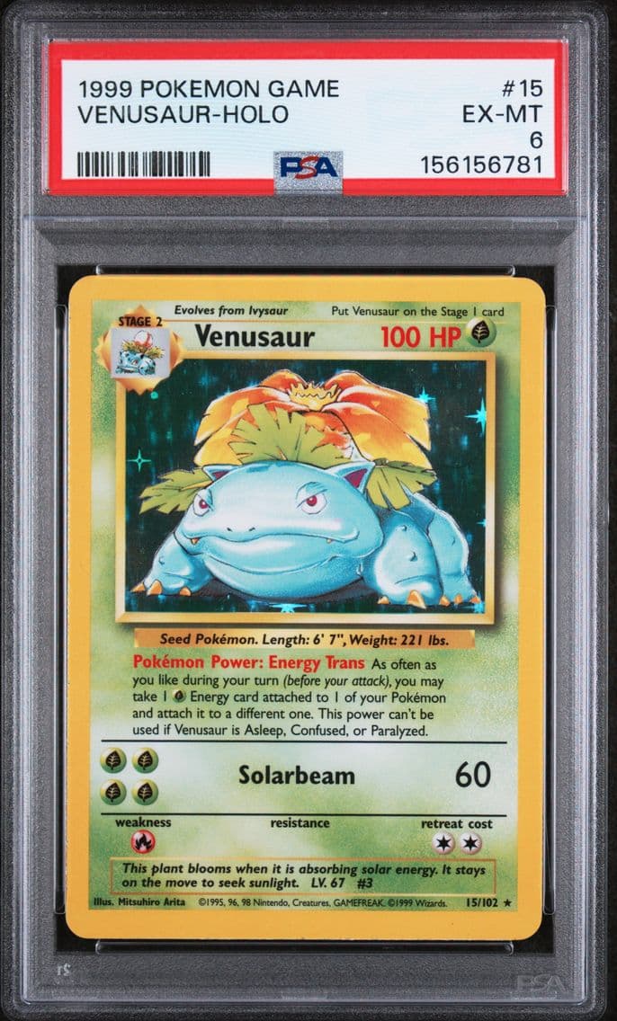 1999 #15 Venusaur-Holo PSA 6 Gam