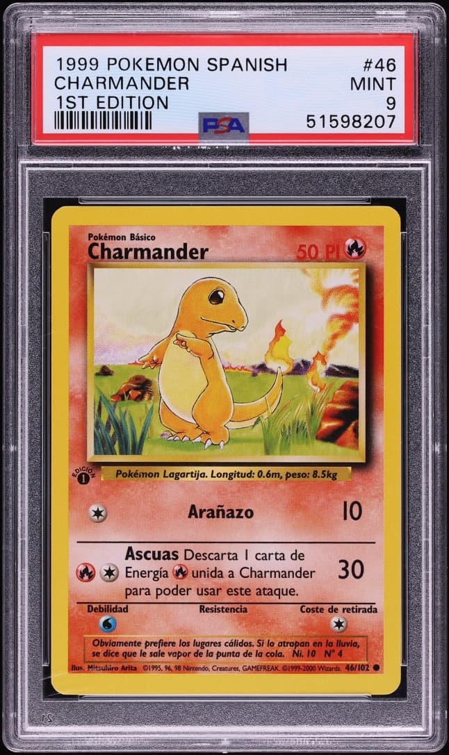 Pokemon Spanish Base Set 1st Edition Charmander #46
