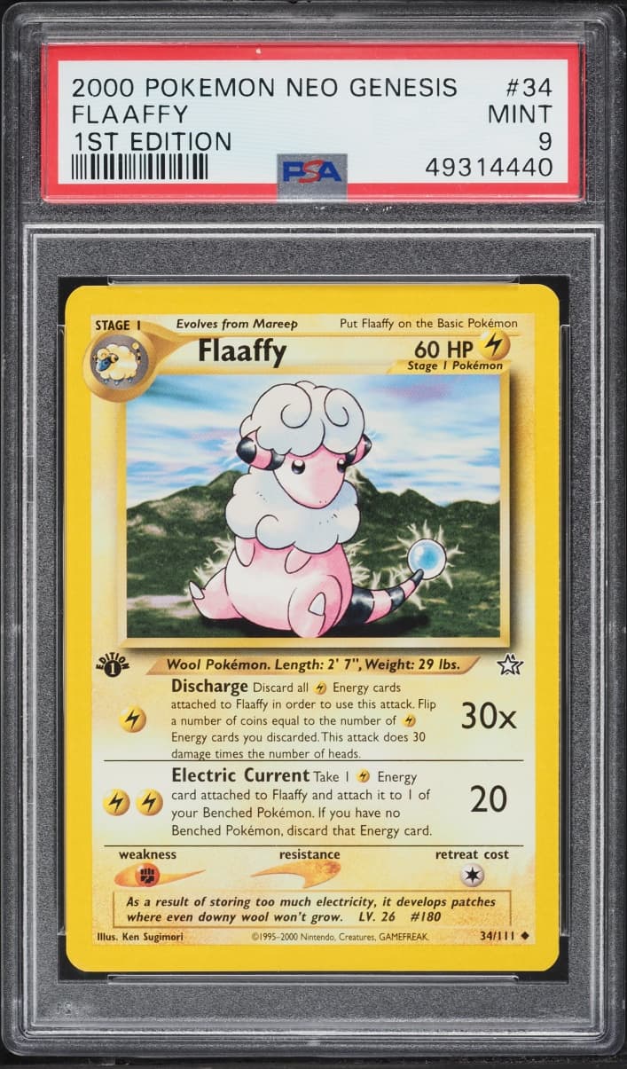 Pokemon Neo Genesis 1st Edition Flaaffy #34