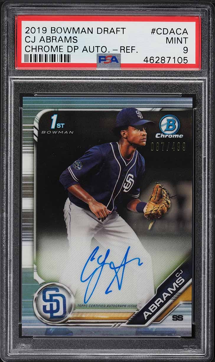 Bowman Chrome Refractor CJ Abrams PROSPECT AUTO /499 #CDA-CA