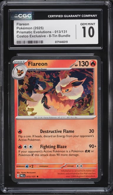 Pokemon SV Prismatic Evolutions Costco Exclusive Holo Flareon #13