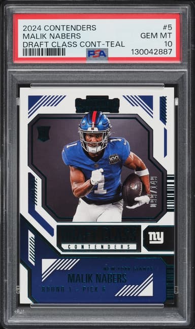 Panini Contenders Draft Class Contenders Teal Malik Nabers ROOKIE /149 #5
