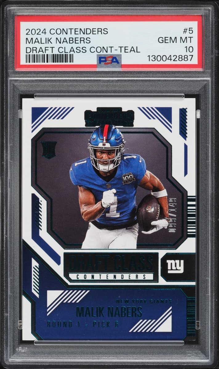 Panini Contenders Draft Class Contenders Teal Malik Nabers ROOKIE /149 #5