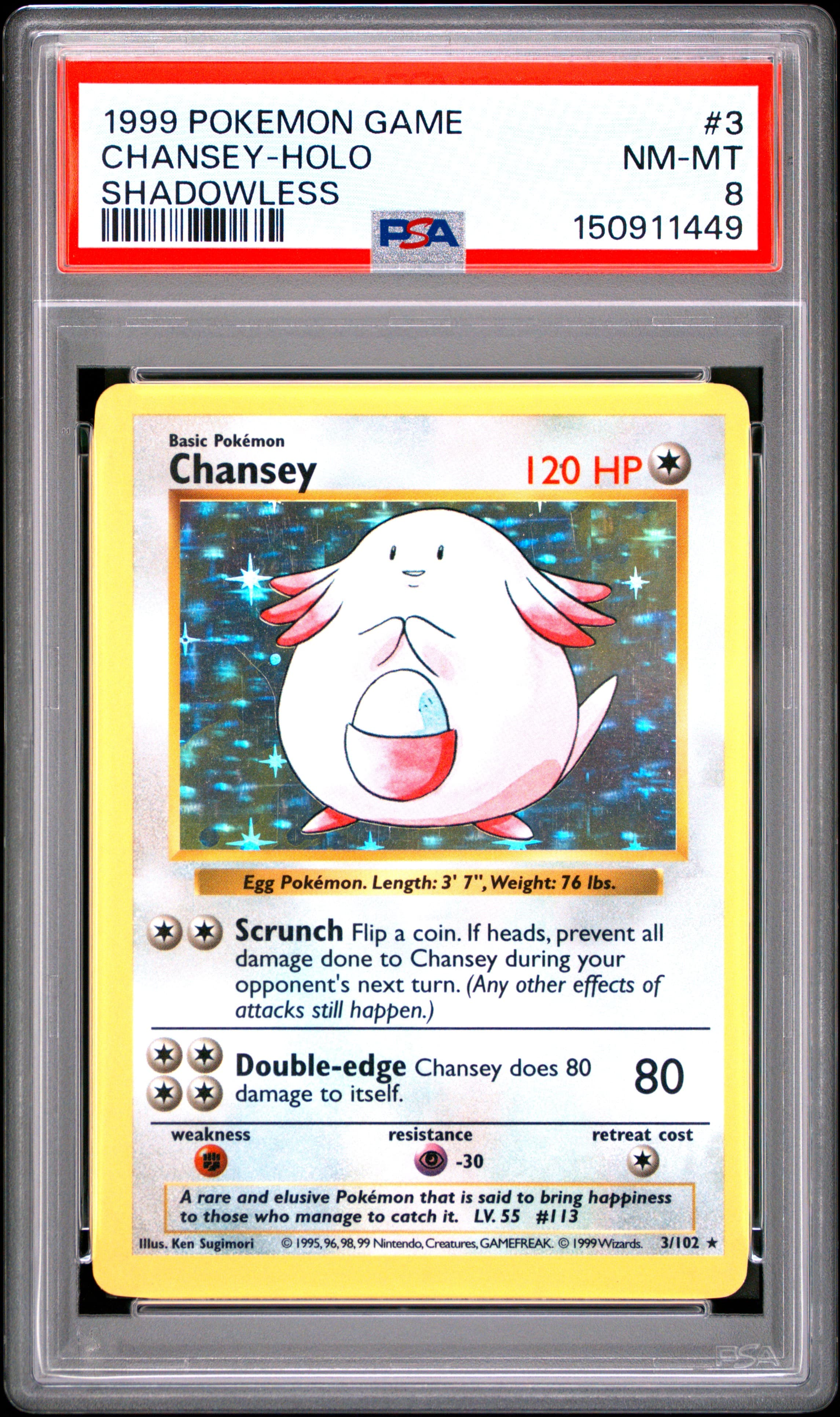 Chansey-Holo Shadowless