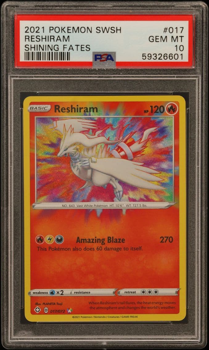 2021 #017 Reshiram PSA 10 Sword 