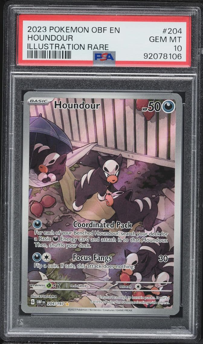 2023 #204 Houndour PSA 10 Obf EN