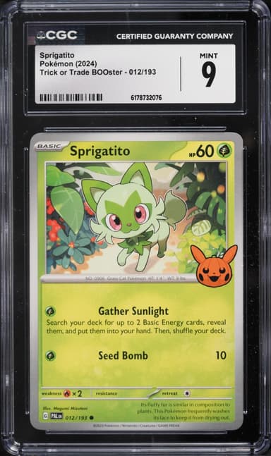 Pokemon Scarlet & Violet Trick Or Trade BOOster Sprigatito #012