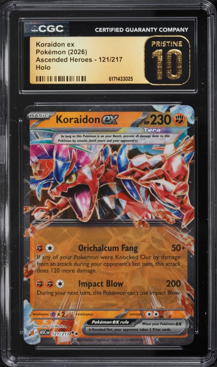 Pokemon Mega Evolution Ascended Heroes Holo Koraidon Ex #121