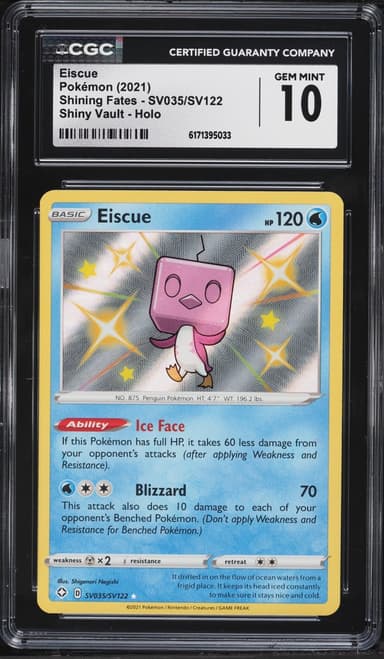 Pokemon Sword & Shield Shining Fates Shiny Vault Holo Eiscue #SV035