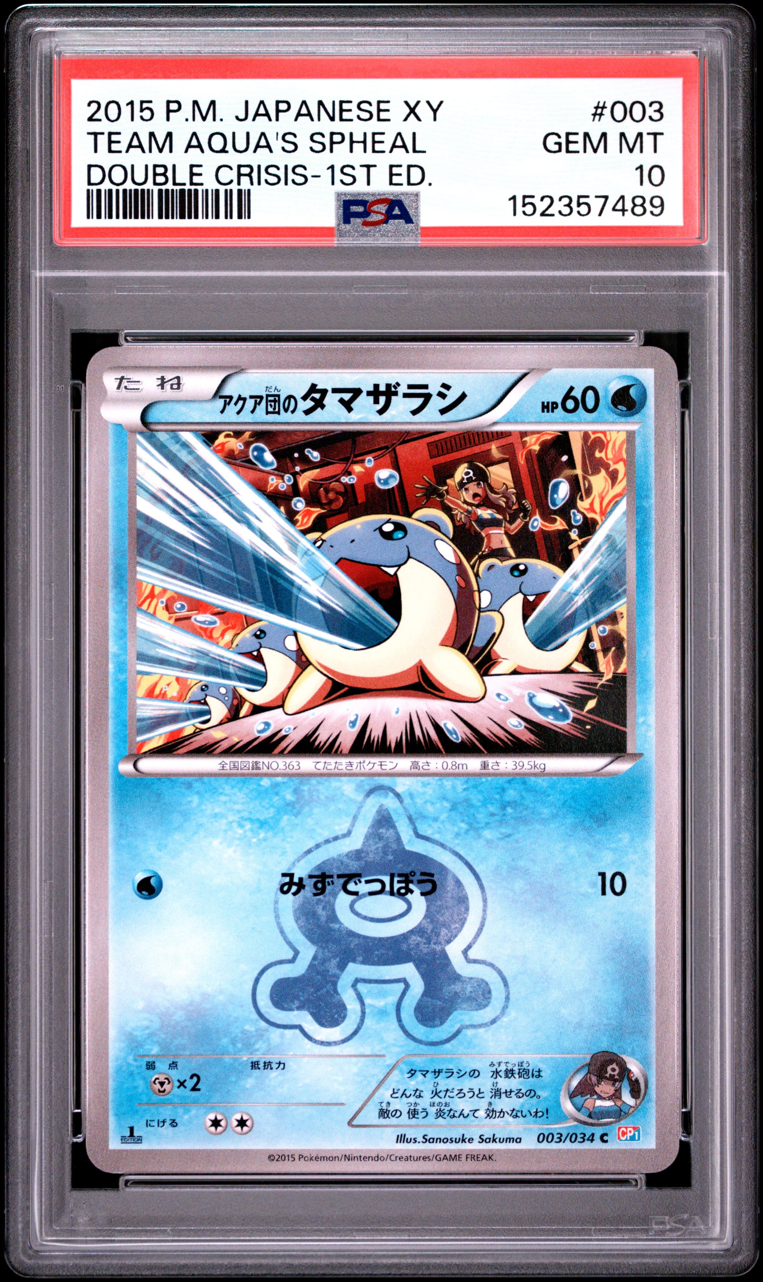 Team Aqua's Spheal 1st Edition
