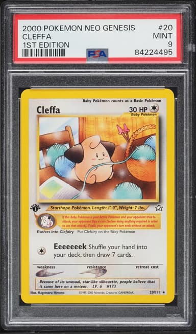 Pokemon Neo Genesis 1st Edition Cleffa #20