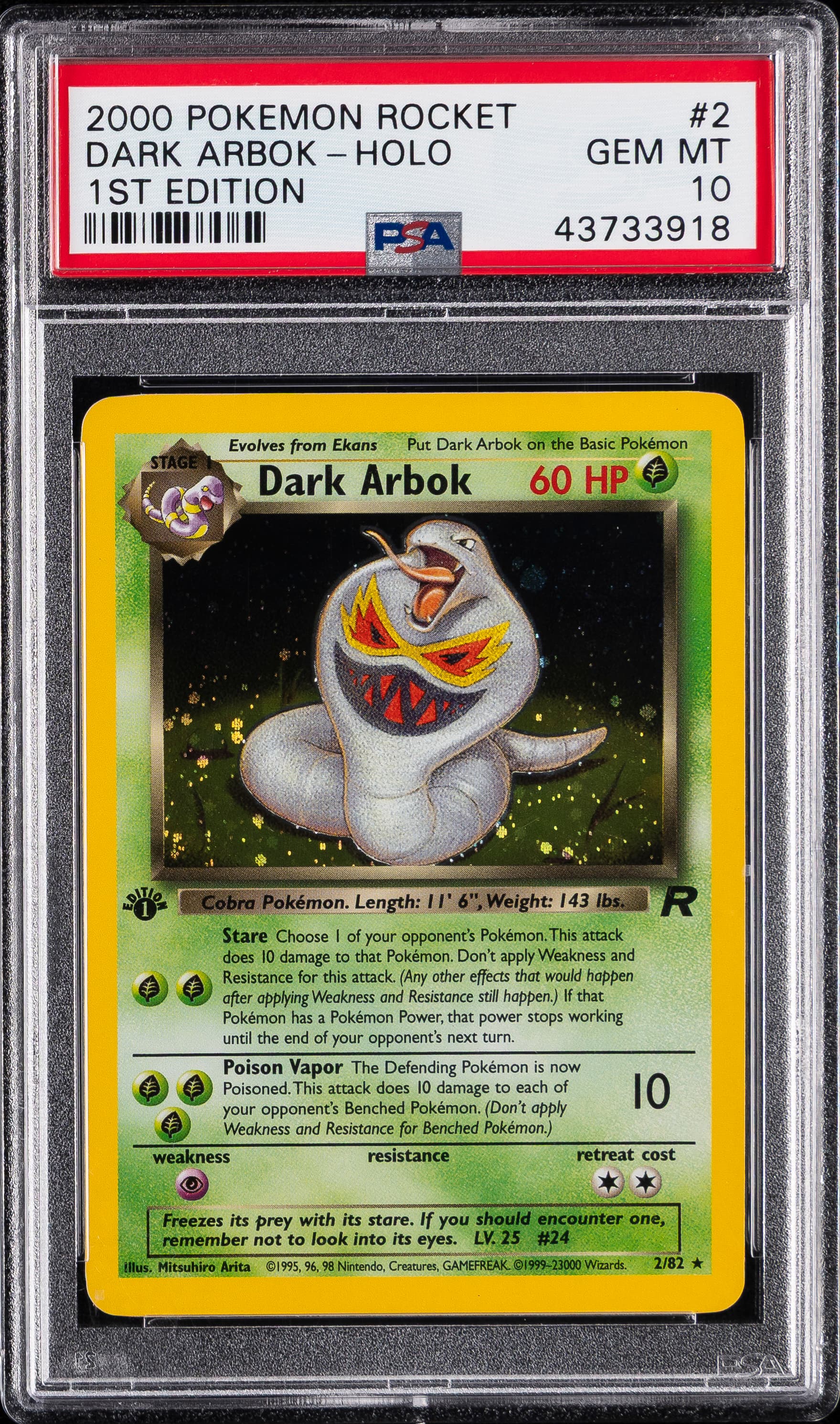 Dark Arbok-Holo 1st Edition