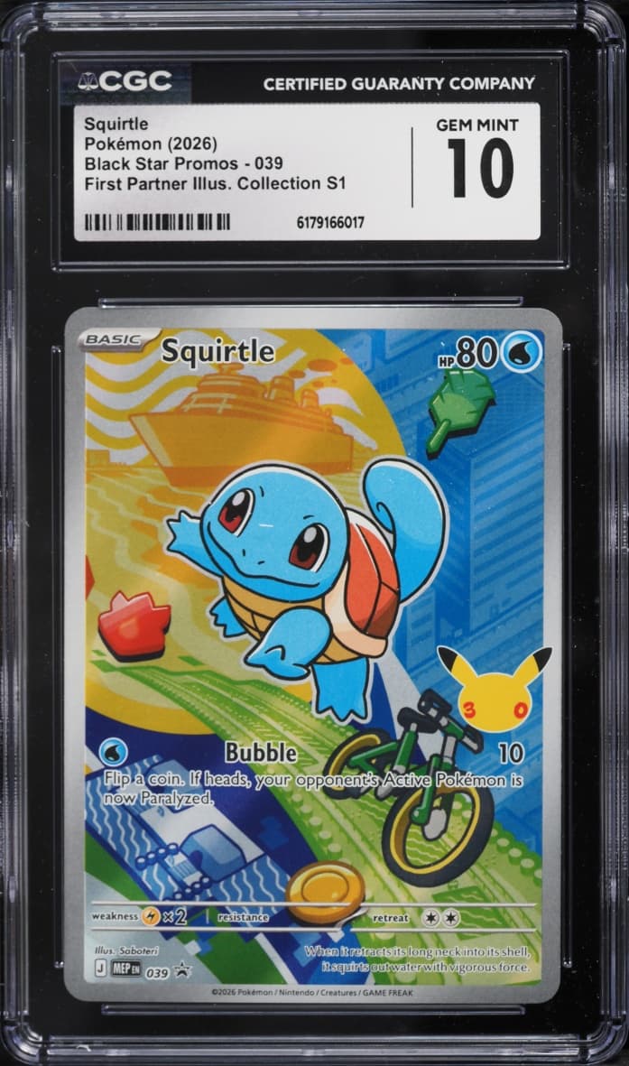 Pokemon Mega Evolution Promo First Partner Full Art Squirtle #39