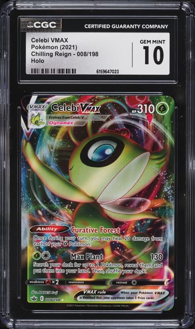 Pokemon Sword & Shield Chilling Reign Alt Art Celebi VMAX #8
